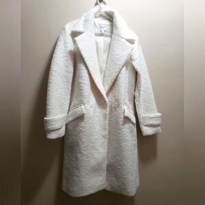 NINE WEST Women's Coat White/Ivory Size Medium NWOT